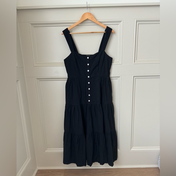 NWT Button Front Tiered Midi Dress - Picture 2 of 12